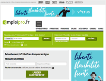 Tablet Screenshot of emploi-pro.fr